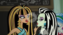 catwhitney:  A pre-teen animated drama created to sell fashion dolls where the stripey-haired protagonist who is new to being human (and the new girl at school) runs into the antagonist for the first time (who has blonde highlights and is the most popular