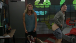 Brett flashed his ass in the hoh room