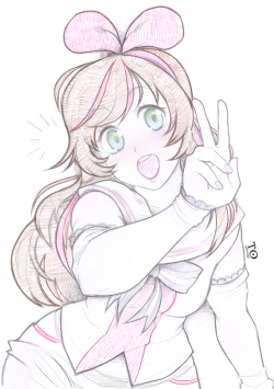 tabletorgy-art:  Kizuna AI sketch!her videos are stranely entertaining… save me from my sins.