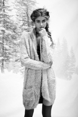 senyahearts:  Taylor Marie Hill in “Winter Wonderland” - For Love &amp; Lemons Knitz Holiday 2014 Lookbook  Photographed by: Zoey Grossman  