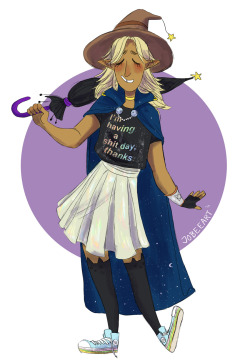 joscribbles: hey so guess who’s way the fuck into adventure zone hell that’s right it’s me so here’s a fashionable taako bc love this shitty wizard shoutout to @thingstaakowouldwear, where that shirt + those shoes are from 