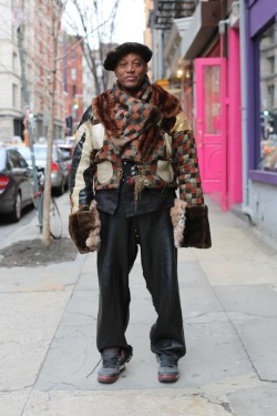 humansofnewyork:  The sleeves are a little long because that coat used to belong to a magical wizard giant.