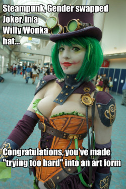 pinsir:  geth-metal:  frostbackscat:  Oh my god if you’re going to judge someone’s cosplay you better learn your fucking shit because this is Duela Dent you goddamn assholes.   AHAHAHA Perpetually laughing over the fact that “real gamer/comic book
