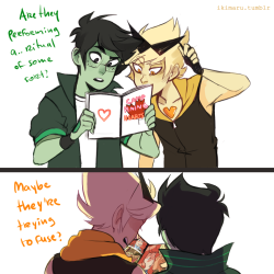 ikimaru:   unpausing the au to post this since there were suddenly more asks for it haha 8’) I guess because of the new episodes (they’re like 3 mini comics with little time-skips in between) aND an attempt was made to draw a fusion at last (I’m