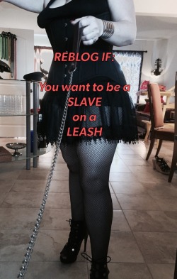 chastity-queen:  ALL SLAVES belong on a leash!