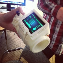 ashleyhennefer:  On Sunday we submitted our Pip-Boy 3000 project to the NASA Space Apps challenge. This project, which I documented on my Instagram, was in response to the “Space Wearables” challenge pitched by NASA. We made a working space-themed