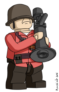 avastindy: “Take your lumps like a man, private Twinkletoes!” Here’s Team Fortress 2’s Soldier as a Lego minifigure. My proposed checklist: Scout Pyro Demoman Heavy Engineer 