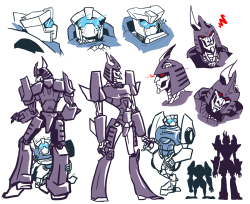 xurvos:  got a few tailgate/cyclonus requests that Im trying to do but gosh dang transformers are hard to draw sometimes so I needed to do some quick character studies to get used to drawing ‘em
