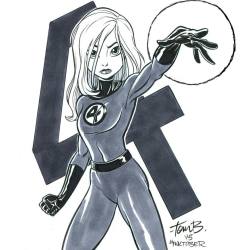 tombancroft1:  Today’s #inktober “Classic Marvel” themed character is Sue Storm (of the Fantastic Four).  There’s just something about Sue.  I know, I made her look like a teen, which is kind of by accident and kind of just my style/preference.
