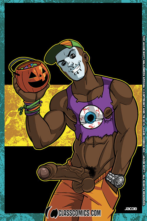 classcomics:  The Jacob Mott HALLOWEEN Special has arrived in time for All Hallow’s Eve! And what a horny, spooky, naughty treat it is!No one loves Halloween more than Jacob Mott! Discover his dark passion in this collection of Halloween-themed pin-ups