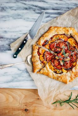 intensefoodcravings:  Tomato and Plum Galette with Black Pepper Parmesan Crust | Brooklyn Supper 