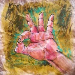 Acrylic and ink on linen. Commission. Thank you.  #art #hands #artistsoninstagram #artistsontumblr #acrylic #painting