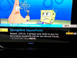  I don’t remember that episode of Spongebob…