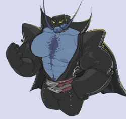 ripped-saurian:  did you know that zorro from persona 5   -is top heavy   -has chest hair  -is pretty damn hot