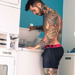 Laundry day for Alex Minsky. Oh how I love his booty.