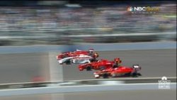 omg-pictures:  Closest finish in the history of Indianapolis Motor Speedway. 4-way photo finish, driver goes from 4th to first in the last 100 yards.http://omg-pictures.tumblr.com
