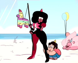 Everyone hides behind Garnet when they&rsquo;re scared. I guess you could say she&rsquo;s their&hellip; safety (gar)net. [ba-dum-tsh]