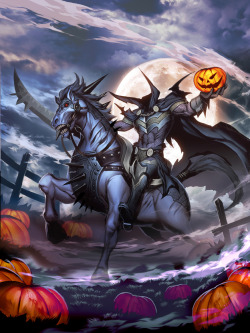 genzoman:  Hi there guys! This is an Image I did for SolForge (level 3 image) I hope you like it, Happy Halloween!If you want to know more about this game by StoneBlade check this link.http://solforgegame.com/LET´S WIKIATTCK!!The headless horseman has