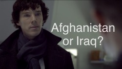 Holmesianhumor:  Everyone Knows Sherlock Was Chatting John Up With His Cheesy, “Afghanistan