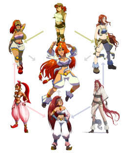 9usana: So I finally finished the hexafusion meme!!! phew… this was tiresome… The 3 characters were Fio Germi (Metal slug), Nabooru (Ocarina of time) and Nariko (Heavenly sword). And my theme was: Tough red hair girls of games I’ve actually played.