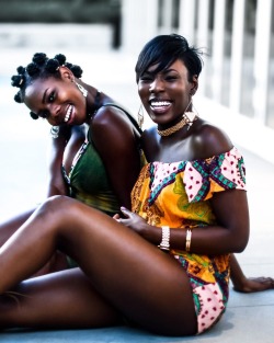 darkskinnedblackbeauty:  Models From left to right @phyliciabenn and @whosurrdaddy . Both are Trinidadian 