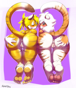 Plankboynsfw:  Another Bitcoin Commission For Two-Ts. This Time With 2 Tiger Gals,
