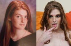 Faye Reagan:Â The way she looks on her highschool graduation photo gives a clue about her slutty future :)
