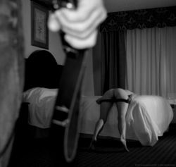 agentlemanandasavage:  redridingbottom:  Face down, ass up, knickers down, toes pointed. As he walks toward her with his belt in his hand he thinks to himself about just how erotic the scene before him is.  Gentleman Savage