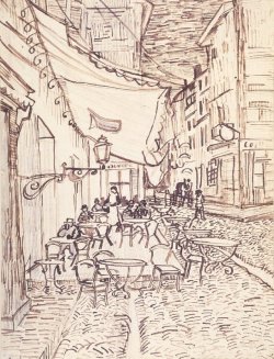 nature-and-culture:  punlovsin:  Vincent van Gogh,  ‘’Café Terrace at Night’’  Vincent van Gogh (1853, Zundert, 1890, Auvers-sur-Oise) 