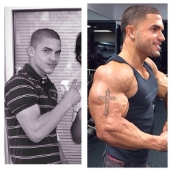 drwannabe:  Raciel Castro’s 6-year transformation: from 135 pounds to 210. [more transformations] 