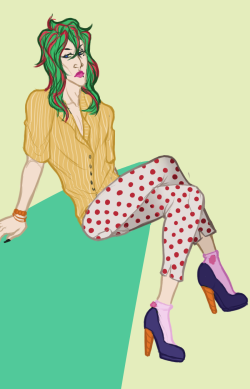 transfiend:  ive been watching yowapeda w/ my gf and i love makishima so much. i had 2 draw the large gay fashion disaster