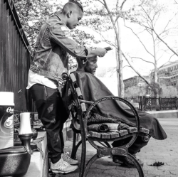micdotcom:  Most people give the homeless change or leftovers, Mark Bustos is cutting their hair  For the past few months, New York City hairstylist Mark Bustos — who normally spends his days working at an upscale salon — has been volunteering on