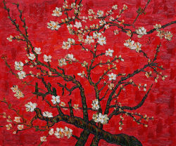  Branches Of An Almond Tree In Blossom (Interpretation In Red), 1890, By Vincent