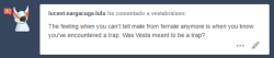 vestabraixen: @lucent-nargacuga-lulu Vesta  IS a trap!  X3 Heehee~ Cutie boi~ c: