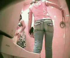 Two desperate girls captured by toilet hidden camera