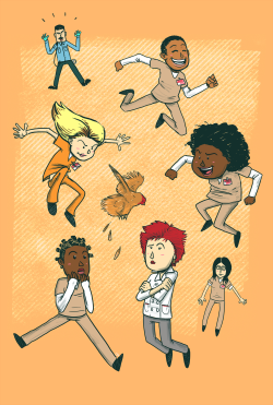 Oitnb-Art:  Chrstnmchll:  Some Of My Favs, Pornstache, Piper, Poussey, Taystee, Crazy
