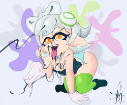 Squid waifu making a mess.Have a nude edit ‘cause