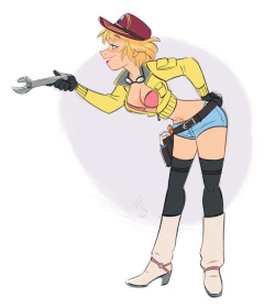 brokenlynx21:I picked Final Fantasy XV back up to play Episode Prompto, and I fell back in love with the game.  Been meaning to draw Cindy for the longest time, so here’s something I was poking at to try and get out of a bit of an art slump.