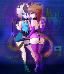 asknikoh:Ailin and NekoH wearing some hooker kind of clothesNo, they are not “working” or anything, just having fun with each other.(edited some stuff)
