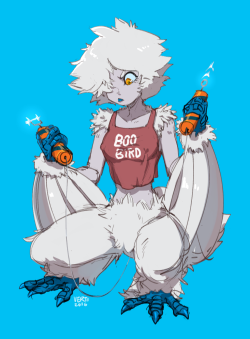 vertigheist:  weird doodle of my harpy character :V  felt like drawing her again, and also gave her a name, Liskie it is. 