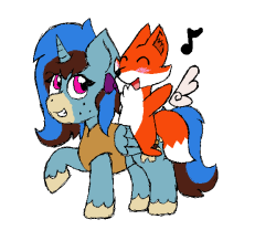 dailyskyfox: asktheartpone:  Today I met a pony with wings! She took me for a ride and she tried to teach me how to fly. Some fan art/promotional art for @dailyskyfox. I just found their blog today, but it is soo adorable. ♥  OH MY goodness! I hadn’t