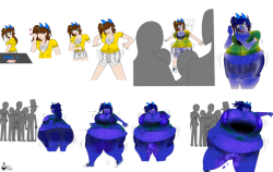kilrquin:i made a sequence of my version of violet beauregarde turning into a blueberry :D