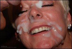 Cum Covered and Smiling Full of Joy, Now Shes Happy! :):) Thats a TRUE CUM QUEEN!