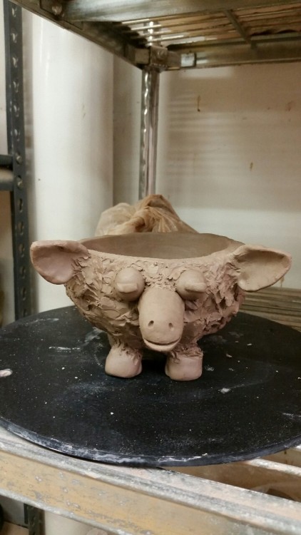 Porn Pics I made a sheep icecream bowl for club mud!!!!