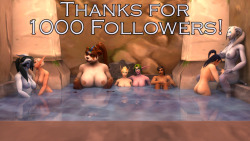 kaelscorner:  1000 Followers! I never expected this blog to grow nearly as quickly as it has! One thousand people is a lot! (even if some may be some kind of porn bots or something &gt;_&gt;) A big thanks to everyone, especially those that have been with