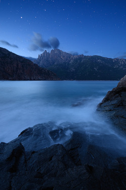 brutalgeneration:  Capo D'Orto at night / Corsica, France by Michael Gross on Flickr. 