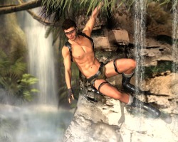exapein:  videogamesmademegay:  dirtypeanut:  Nate (Lara Croft Genderbend)by *Ulysses0302  “Lawrence Croft” in fuller glory than the original post  I like how her genderbend is gay and not some hyper masculine thing. 