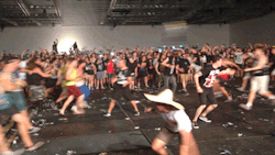 iopenatthecloze:  iswearillmakethislast:  killtheslideshowillusion:  iswearillmakethislast:  Decided to make a GIF of the Suicide Silence wall of death video I recorded at Brisbane Soundwave!  Holy shit! I was at the barrier when that happened!!!  IT