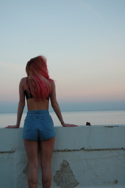harrisonvail:  Hi Friends, Here’s my amazing friend Allie! Like her pink hair??