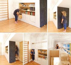 sweetestesthome:  custom built-in loft bed for kids with secret passages, trap doors, and hideawaysClick to check a cool blog!Source for the post: Click